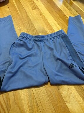 adidas Kids Periwinkle Athletic Joggers with Black Logo